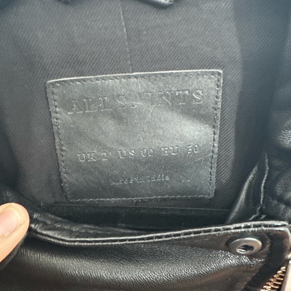 ALL SAINTS LEATHER JACKET - Picture 3 of 6